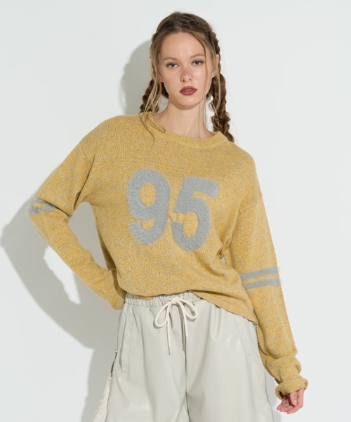 ANNA SUI NYC（アナ スイ エヌ ワイ シー）の「ANNA SUI NYC/アナ スイ エヌワイシー/No.95MIXニットプルオーバー（ニット/セーター・レディース・イエロー/パープル/ブラック・F）」の3枚目の写真