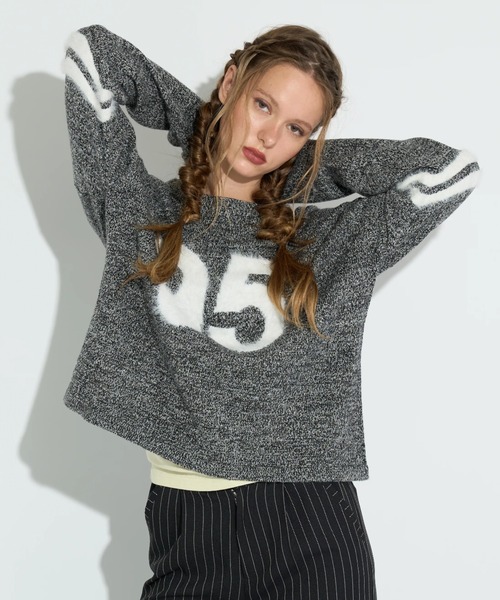 ANNA SUI NYC（アナ スイ エヌ ワイ シー）の「ANNA SUI NYC/アナ スイ エヌワイシー/No.95MIXニットプルオーバー（ニット/セーター・レディース・イエロー/パープル/ブラック・F）」の4枚目の写真