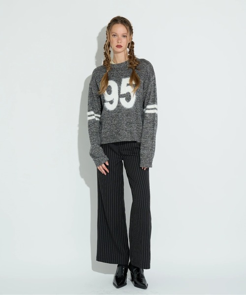 ANNA SUI NYC（アナ スイ エヌ ワイ シー）の「ANNA SUI NYC/アナ スイ エヌワイシー/No.95MIXニットプルオーバー（ニット/セーター・レディース・イエロー/パープル/ブラック・F）」の5枚目の写真