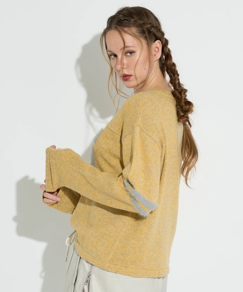 ANNA SUI NYC（アナ スイ エヌ ワイ シー）の「ANNA SUI NYC/アナ スイ エヌワイシー/No.95MIXニットプルオーバー（ニット/セーター・レディース・イエロー/パープル/ブラック・F）」の10枚目の写真