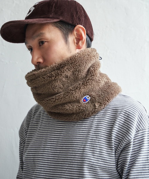 Champion（チャンピオン）の「Champion チャンピオンファーネックウォーマー（ネックウォーマー/スヌード・メンズ・モカ/ベージュ/ネイビー/ボルドー/チャコールグレー/ブラック・FREE）」の3枚目の写真