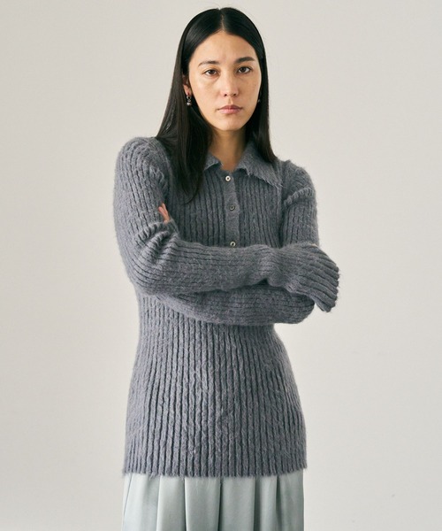 Chaos（カオス）の「Chaos(カオス)/ムーファポロニット（ニット/セーター・レディース・ピンク/グレー/ブラック・FREE）」の3枚目の写真