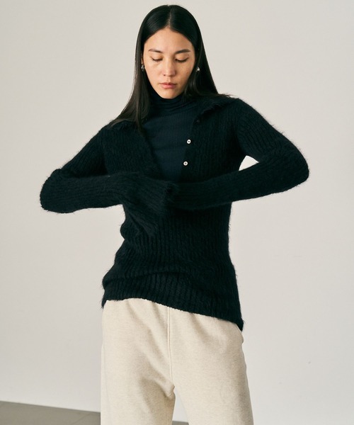 Chaos（カオス）の「Chaos(カオス)/ムーファポロニット（ニット/セーター・レディース・ピンク/グレー/ブラック・FREE）」の4枚目の写真