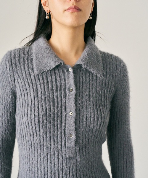 Chaos（カオス）の「Chaos(カオス)/ムーファポロニット（ニット/セーター・レディース・ピンク/グレー/ブラック・FREE）」の14枚目の写真