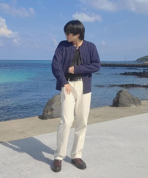 SIGNATURE（シグネチャ）の「ケーブルラウンドニットカーディガン[ネイビー]（カーディガン/ボレロ・レディース・その他・MEDIUM/LARGE）」の12枚目の写真