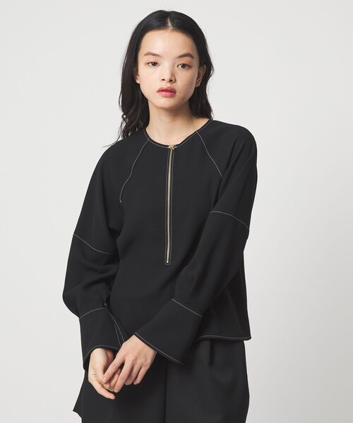 EMMEL REFINES＞EM ステッチ2WAY ジップ ブラウス（シャツ/ブラウス