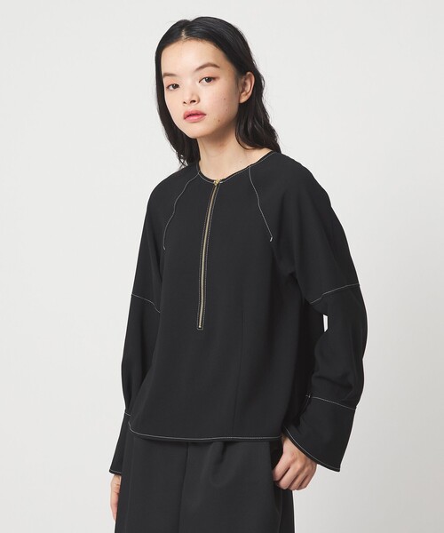 EMMEL REFINES＞EM ステッチ2WAY ジップ ブラウス（シャツ/ブラウス
