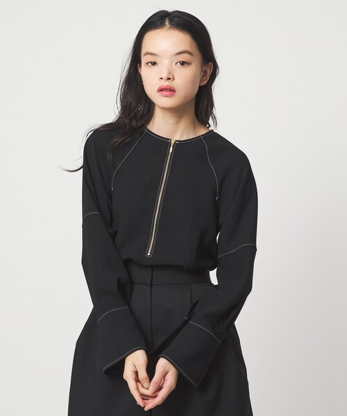 EMMEL REFINES＞EM ステッチ2WAY ジップ ブラウス（シャツ/ブラウス
