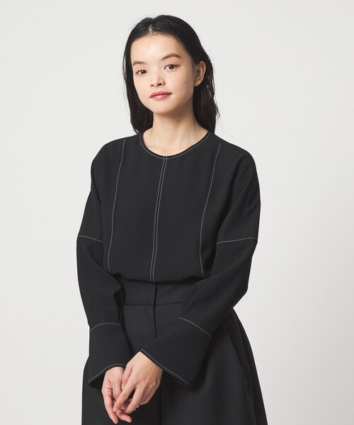 EMMEL REFINES＞EM ステッチ2WAY ジップ ブラウス（シャツ/ブラウス