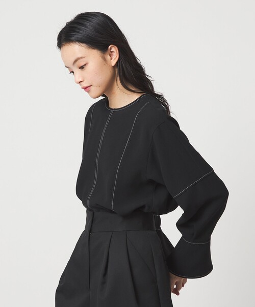 EMMEL REFINES＞EM ステッチ2WAY ジップ ブラウス（シャツ/ブラウス