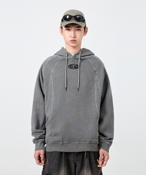 DIMITRI BLACK（ディミトリブラック）の「VLAD ピグメントスラッシュフードTシャツ_ライトグレー（パーカー・レディース・その他・MEDIUM/LARGE/X-LARGE）」の4枚目の写真