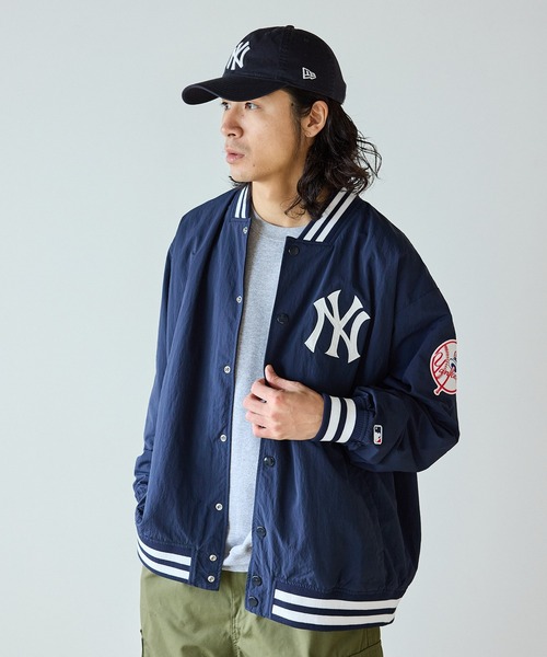 MLB/エムエルビー STANDARD LOGO JACKET ロゴジャケット ナイロン スタジャン