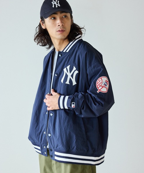 MLB/エムエルビー STANDARD LOGO JACKET ロゴジャケット ナイロン スタジャン