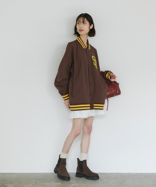 MLB/エムエルビー STANDARD LOGO JACKET ロゴジャケット ナイロン スタジャン
