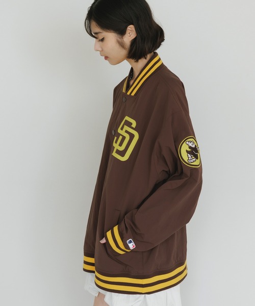 MLB/エムエルビー STANDARD LOGO JACKET ロゴジャケット ナイロン スタジャン