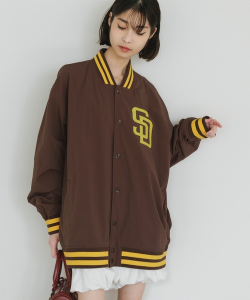 MLB/エムエルビー STANDARD LOGO JACKET ロゴジャケット ナイロン スタジャン