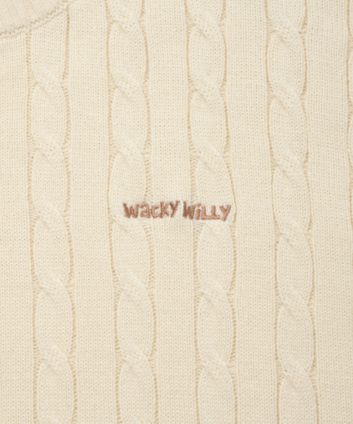 Wacky WiLLy(ワッキーウィリー)の「ベーシックケーブル編みプルオーバークリーム(ニット/セーター・レディース・その他・LARGE/X-LARGE/SMALL/MEDIUM)」の5枚目の写真
