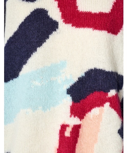 RUMCHE(ラムシェ)の「"POPPIN" Intarsia Knit / POPPINインターシャニット(ニット/セーター・レディース・オフホワイト・FREE)」の2枚目の写真