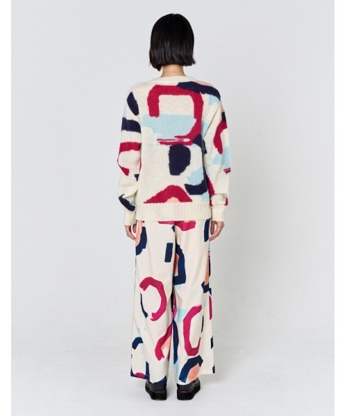 RUMCHE(ラムシェ)の「"POPPIN" Intarsia Knit / POPPINインターシャニット(ニット/セーター・レディース・オフホワイト・FREE)」の10枚目の写真