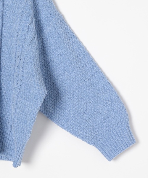 GLOBAL WORK（グローバルワーク）の「洗えるモールケーブルプルオーバー/T/603722（ニット/セーター・キッズ・アイボリー/サックスブルー/ミント/ピンク・100cm/110cm/120cm）」の13枚目の写真