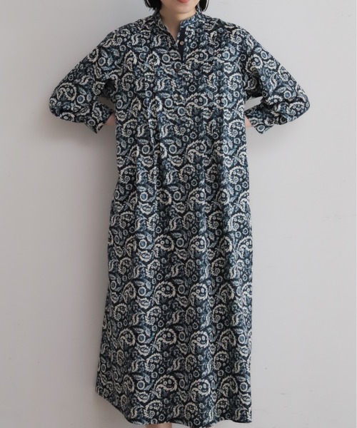 NOMBRE IMPAIR（ノンブルアンペール）の「ペイズリーPT　スタンドネックワンピース（ワンピース・レディース・ネイビー/ブラウン・FREE）」の16枚目の写真