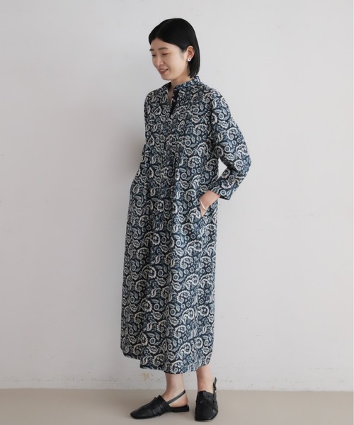 NOMBRE IMPAIR（ノンブルアンペール）の「ペイズリーPT　スタンドネックワンピース（ワンピース・レディース・ネイビー/ブラウン・FREE）」の19枚目の写真