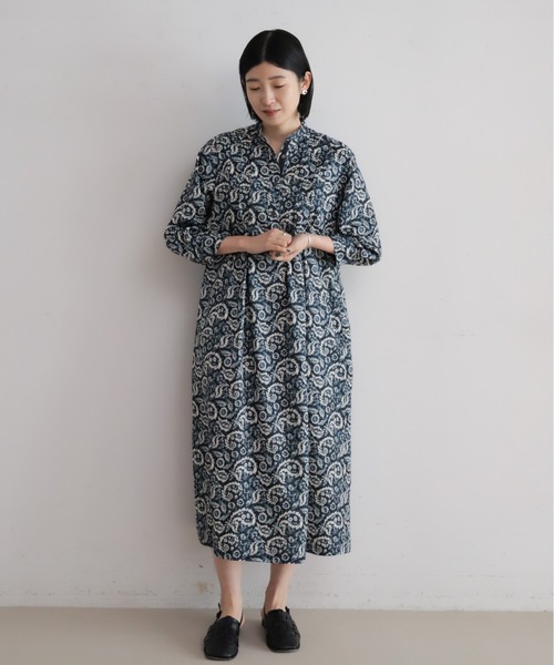 NOMBRE IMPAIR（ノンブルアンペール）の「ペイズリーPT　スタンドネックワンピース（ワンピース・レディース・ネイビー/ブラウン・FREE）」の18枚目の写真