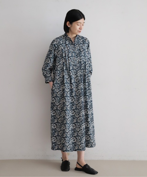 NOMBRE IMPAIR（ノンブルアンペール）の「ペイズリーPT　スタンドネックワンピース（ワンピース・レディース・ネイビー/ブラウン・FREE）」の17枚目の写真