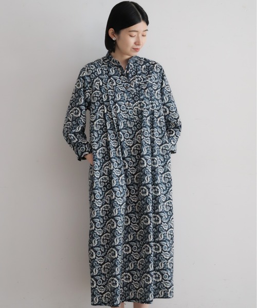NOMBRE IMPAIR（ノンブルアンペール）の「ペイズリーPT　スタンドネックワンピース（ワンピース・レディース・ネイビー/ブラウン・FREE）」の12枚目の写真