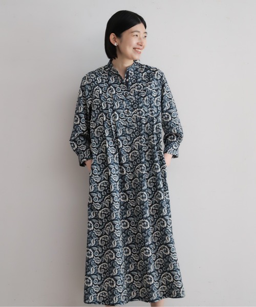 NOMBRE IMPAIR（ノンブルアンペール）の「ペイズリーPT　スタンドネックワンピース（ワンピース・レディース・ネイビー/ブラウン・FREE）」の22枚目の写真
