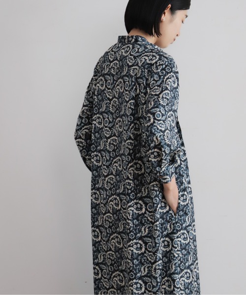 NOMBRE IMPAIR（ノンブルアンペール）の「ペイズリーPT　スタンドネックワンピース（ワンピース・レディース・ネイビー/ブラウン・FREE）」の14枚目の写真