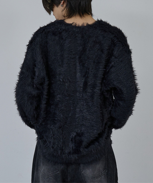 AH ABAHOUSE（エーエイチアバハウス）の「LONG SHAGGY KNIT CARDIGAN