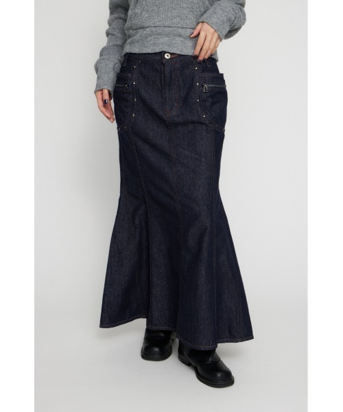 STUDS POCKET DENIM スカート（デニムスカート）｜LAGUA GEM