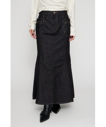 STUDS POCKET DENIM スカート