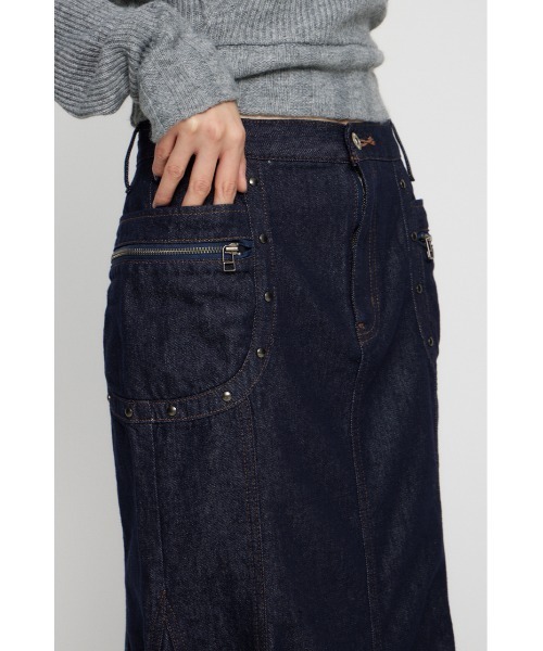 LAGUA GEM(ラグアジェム)の「STUDS POCKET DENIM スカート(デニムスカート・レディース・ブルー/ブラック・X-SMALL/SMALL/MEDIUM)」の12枚目の写真