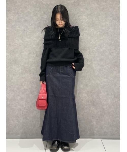 LAGUA GEM(ラグアジェム)の「STUDS POCKET DENIM スカート(デニムスカート・レディース・ブルー/ブラック・X-SMALL/SMALL/MEDIUM)」の15枚目の写真