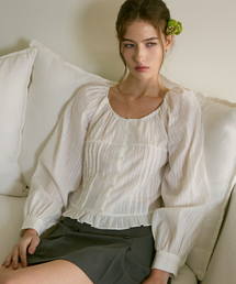 LETTER FROM MOON（レターフロムムーン）の「Sage Eyelet Frill Blouse (White)（シャツ/ブラウス・レディース）」