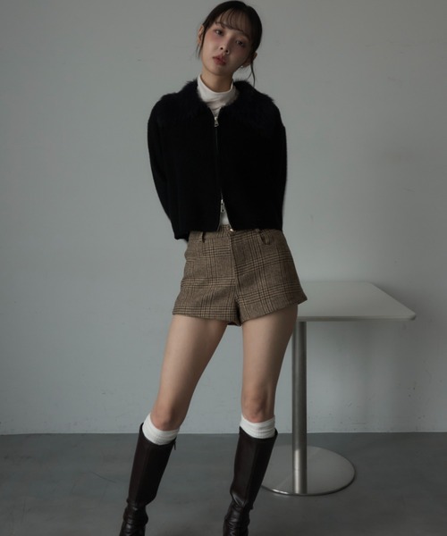 Nadana(ナダナ)の「チェック柄ショートパンツ(その他パンツ・レディース・グレー/ブラウン・MEDIUM/SMALL)」の10枚目の写真