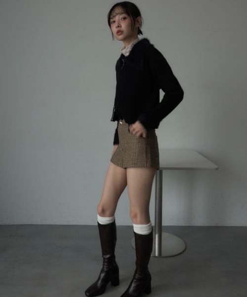 Nadana(ナダナ)の「チェック柄ショートパンツ(その他パンツ・レディース・グレー/ブラウン・MEDIUM/SMALL)」の12枚目の写真