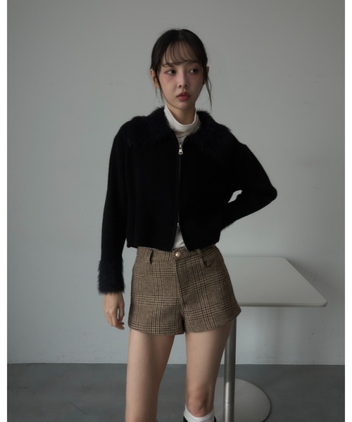 Nadana(ナダナ)の「チェック柄ショートパンツ(その他パンツ・レディース・グレー/ブラウン・MEDIUM/SMALL)」の13枚目の写真