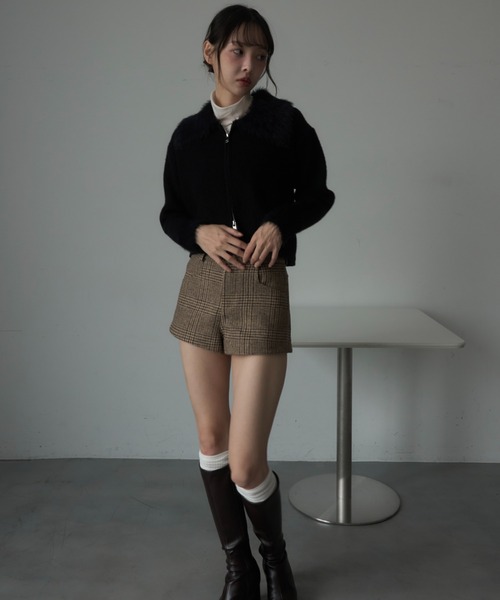 Nadana(ナダナ)の「チェック柄ショートパンツ(その他パンツ・レディース・グレー/ブラウン・MEDIUM/SMALL)」の14枚目の写真