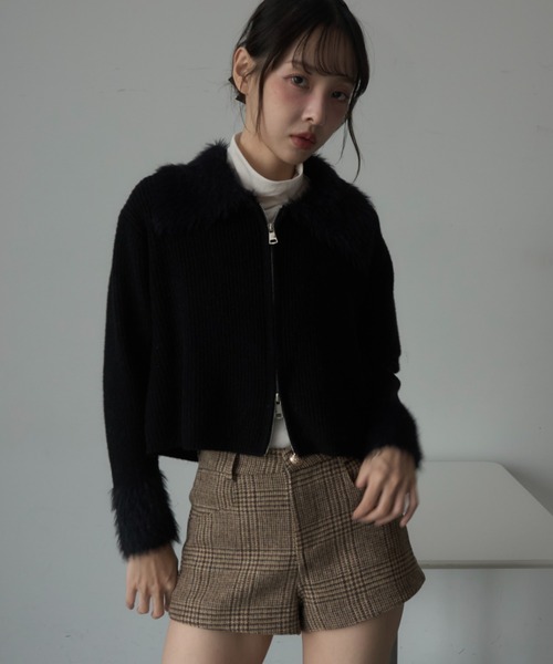 Nadana(ナダナ)の「チェック柄ショートパンツ(その他パンツ・レディース・グレー/ブラウン・MEDIUM/SMALL)」の15枚目の写真
