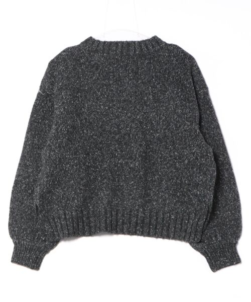 Paradise Picnic（パラダイスピクニック）の「clocheネップ刺繍ロゴニット（ニット/セーター・レディース・ブラック/カーキ/ブルー・FREE）」の4枚目の写真