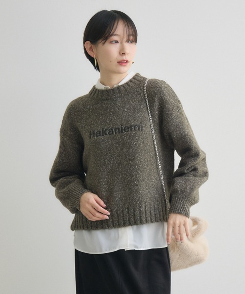 Paradise Picnic（パラダイスピクニック）の「clocheネップ刺繍ロゴニット（ニット/セーター・レディース・ブラック/カーキ/ブルー・FREE）」の14枚目の写真