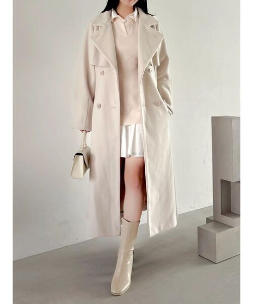 POLO BCSコラボ】シャツレイヤードニットミニワンピース ※BEIGE WEB