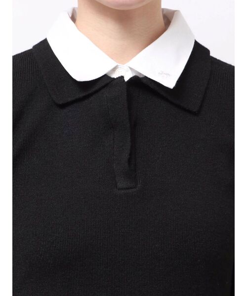 POLO BCS（ポロ ビーシーエス）の「【POLO BCSコラボ】シャツレイヤードニットミニワンピース ※BEIGE WEB限定カラー（ワンピース・レディース・ブラック/グレー/ベージュ/ピンク・SMALL/MEDIUM）」の11枚目の写真