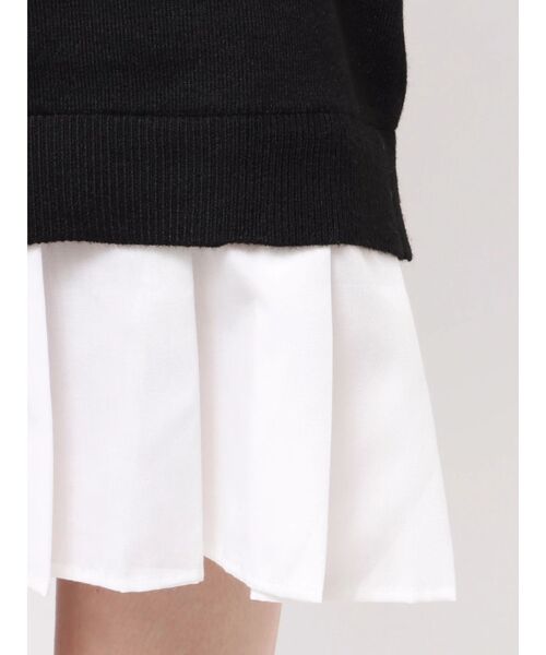 POLO BCS（ポロ ビーシーエス）の「【POLO BCSコラボ】シャツレイヤードニットミニワンピース ※BEIGE WEB限定カラー（ワンピース・レディース・ブラック/グレー/ベージュ/ピンク・SMALL/MEDIUM）」の9枚目の写真