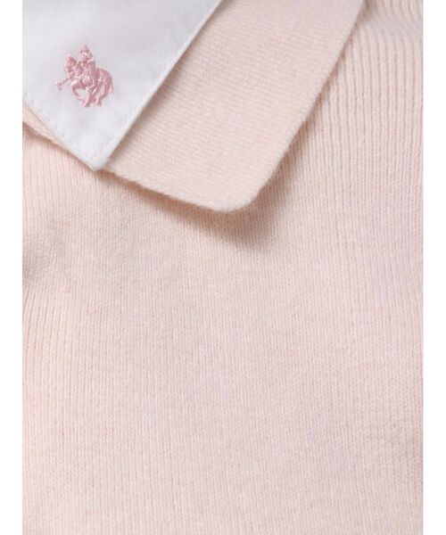 POLO BCS（ポロ ビーシーエス）の「【POLO BCSコラボ】シャツレイヤードニットミニワンピース ※BEIGE WEB限定カラー（ワンピース・レディース・ブラック/グレー/ベージュ/ピンク・SMALL/MEDIUM）」の5枚目の写真