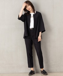 ROBEDECORA（ローブデコラ）の「【洗えるウールタッチスーツ】Aラインジャケット＆テーパードパンツセット（スーツセット）」