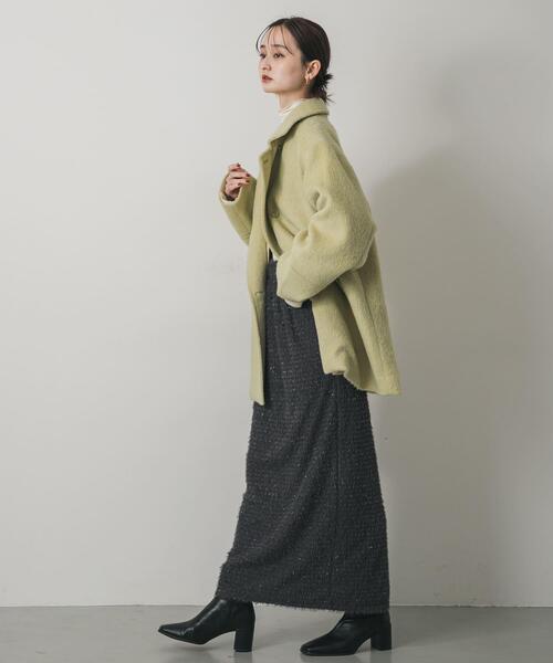 SENSE OF PLACE by URBAN RESEARCH(センスオブプレイスバイアーバンリサーチ)の「ヘアリーラメスカート(スカート・レディース・アイボリー/チャコールグレー/ブラウン・ONE)」の6枚目の写真